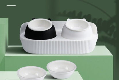 Pet Ceramic Food Bowl Neck Protection Feeding Dish