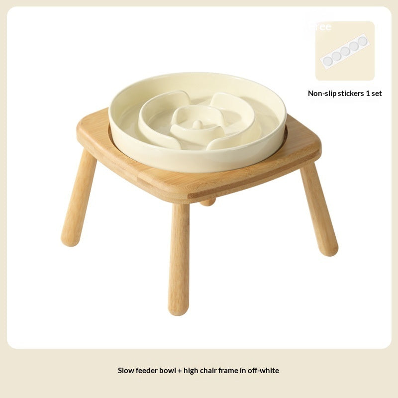 Ceramic Pet Slow Feeding Anti Choking Bowl Feeder