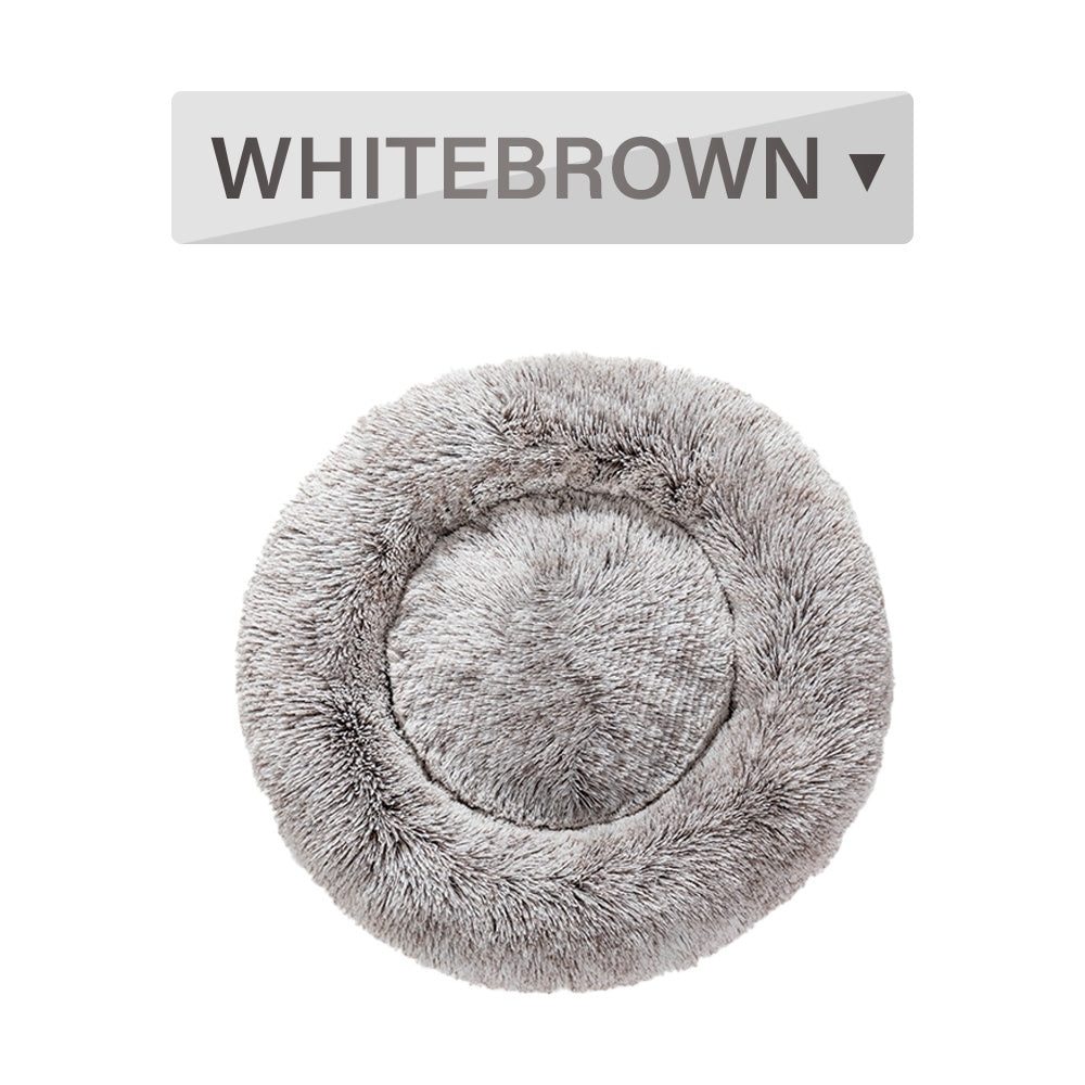 Fluffy Donut Plush Pet Bed Washable Calming Mat