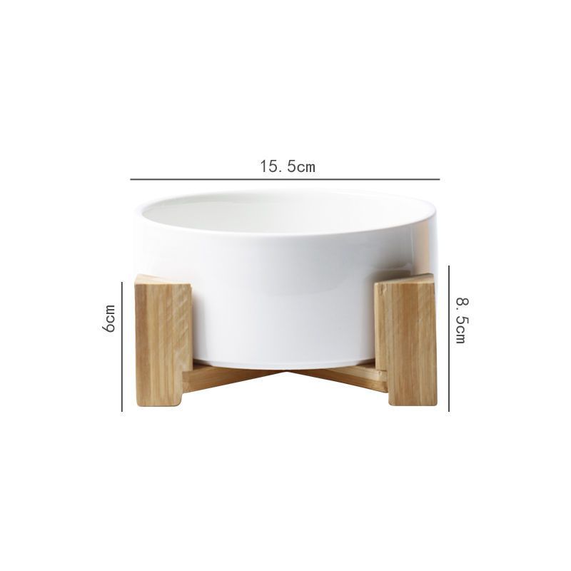 Large Capacity High Stand Ceramic Pet Feeding Bowl