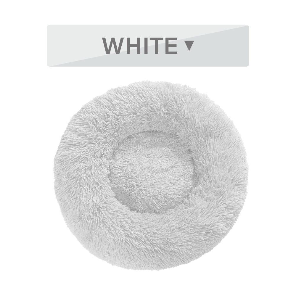 Fluffy Donut Plush Pet Bed Washable Calming Mat