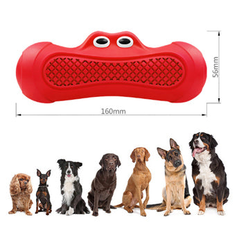 Durable Rubber Pet Teething Chew Rugby Toy