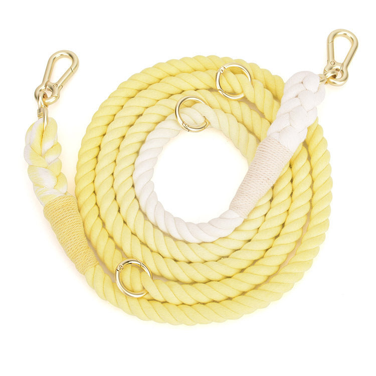 Gradient Rainbow Pet Traction Leash Colorful Walking Lead