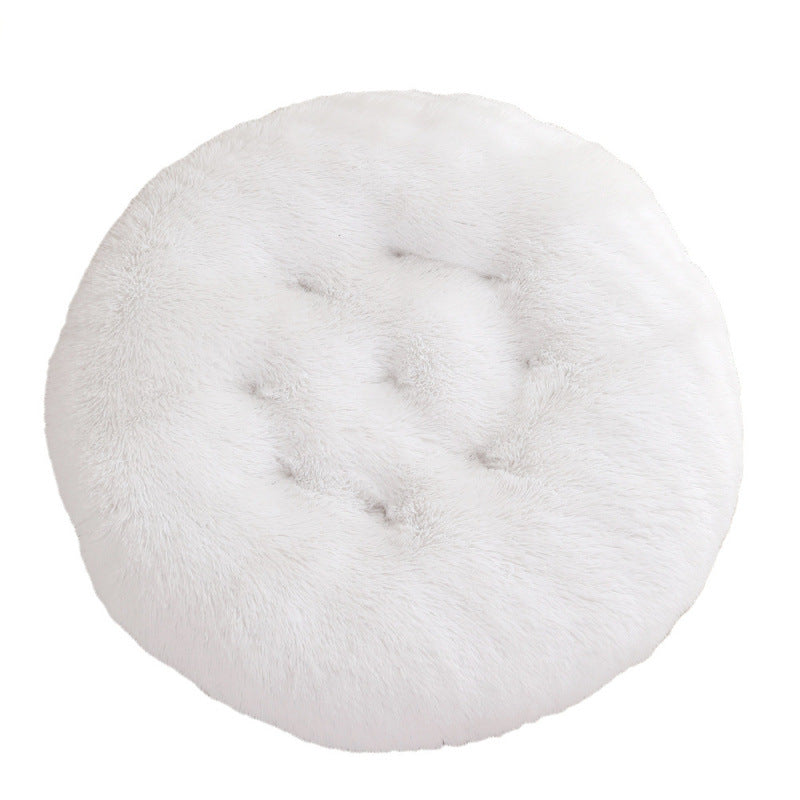 Round Plush Warm Pet Sleep Mat Bed