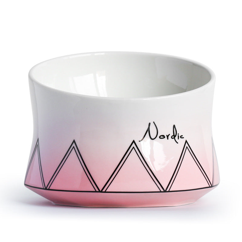 Ceramic Pet Feeding Bowl Dish Set