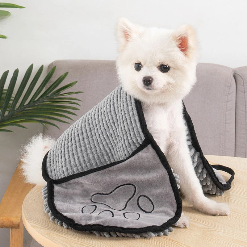 Microfiber Absorbent Quick Dry Pet Towel With Pockets