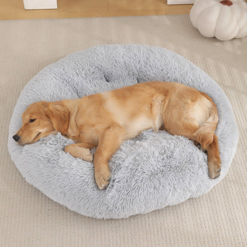 Round Plush Warm Pet Sleep Mat Bed