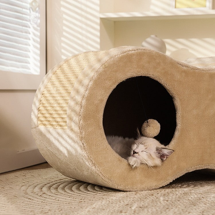 Closed Warm Winter Pet House Cozy Shelter