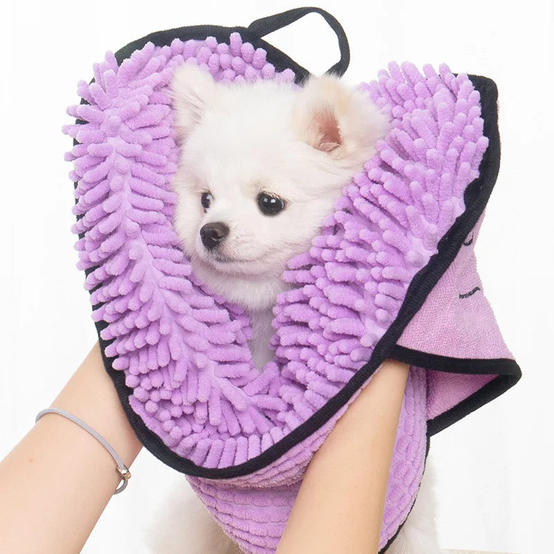 Microfiber Absorbent Quick Dry Pet Towel With Pockets