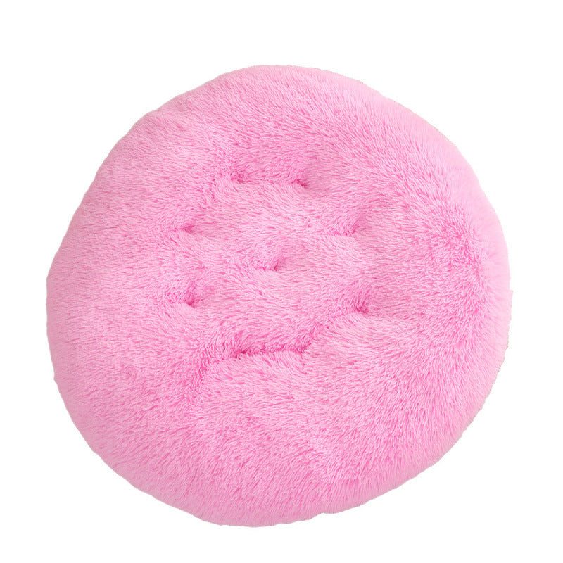 Round Plush Warm Pet Sleep Mat Bed