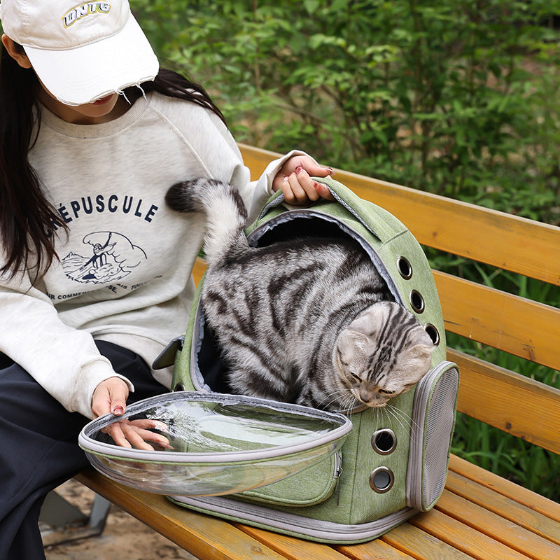 Transparent Space Capsule Pet Backpack Portable Carrier