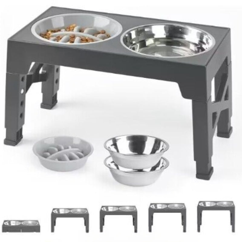 Pet Adjustable Feeding Bowl Neck Protection Anti Spill Bowl