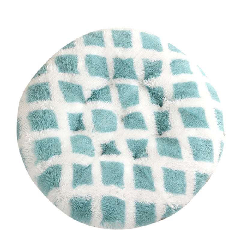 Round Plush Warm Pet Sleep Mat Bed