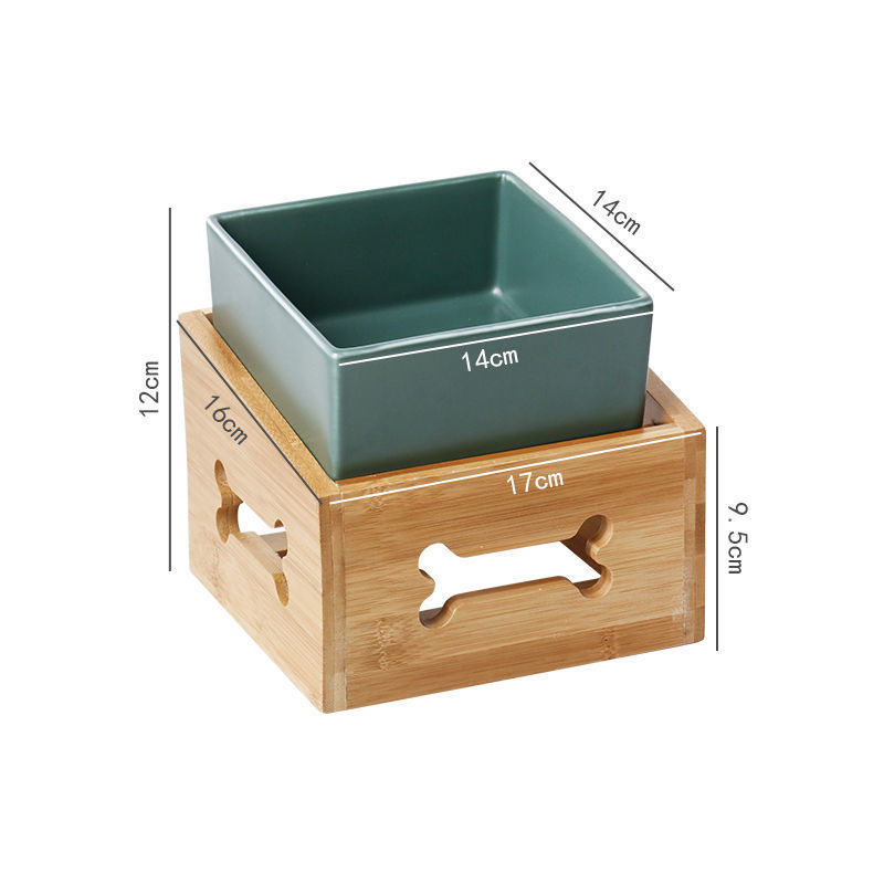 Large Capacity High Stand Ceramic Pet Feeding Bowl
