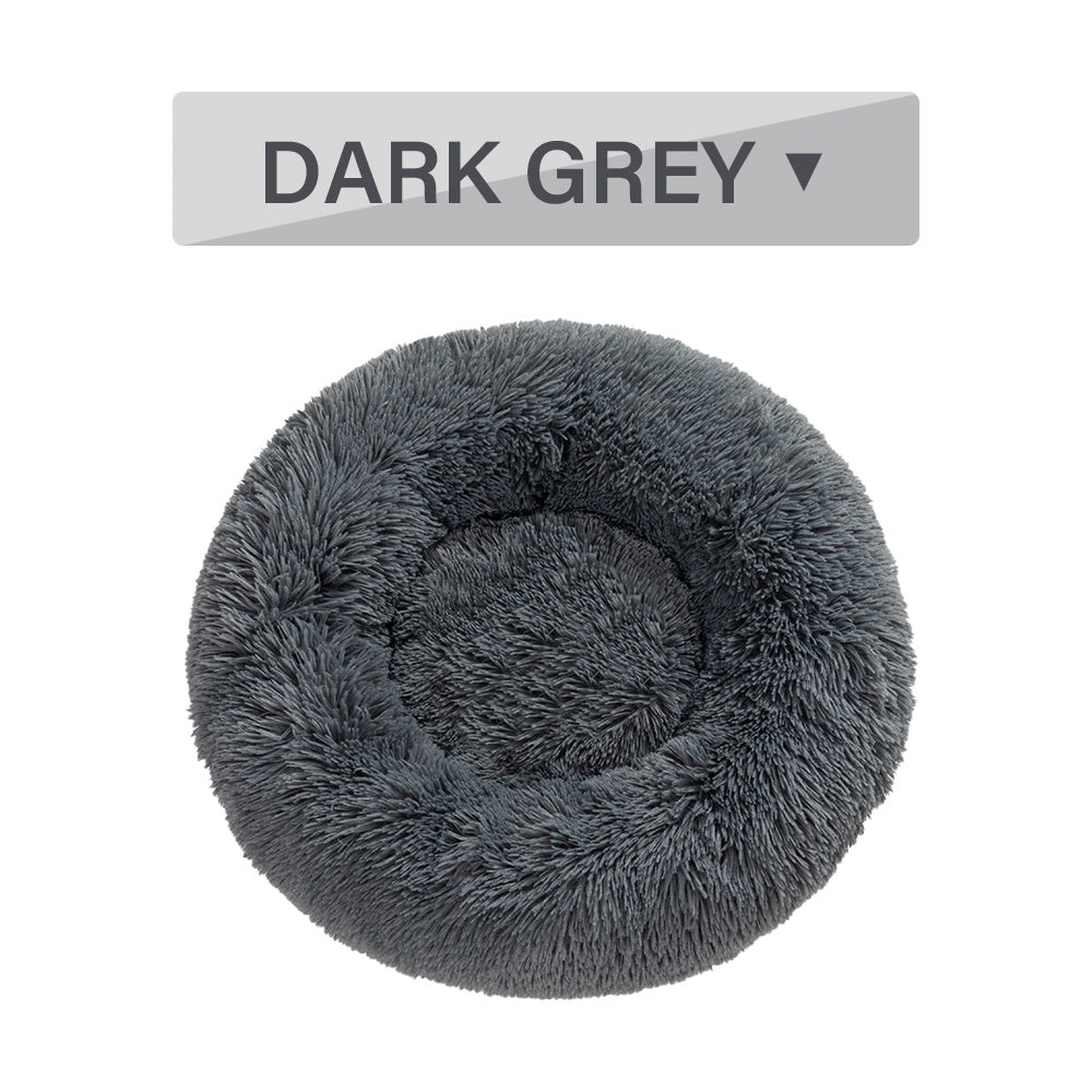 Fluffy Donut Plush Pet Bed Washable Calming Mat