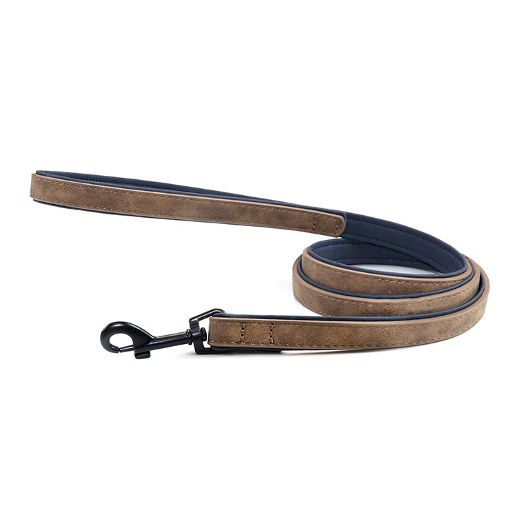 Pull Resistant Leather Pet Leash Durable Traction Tool