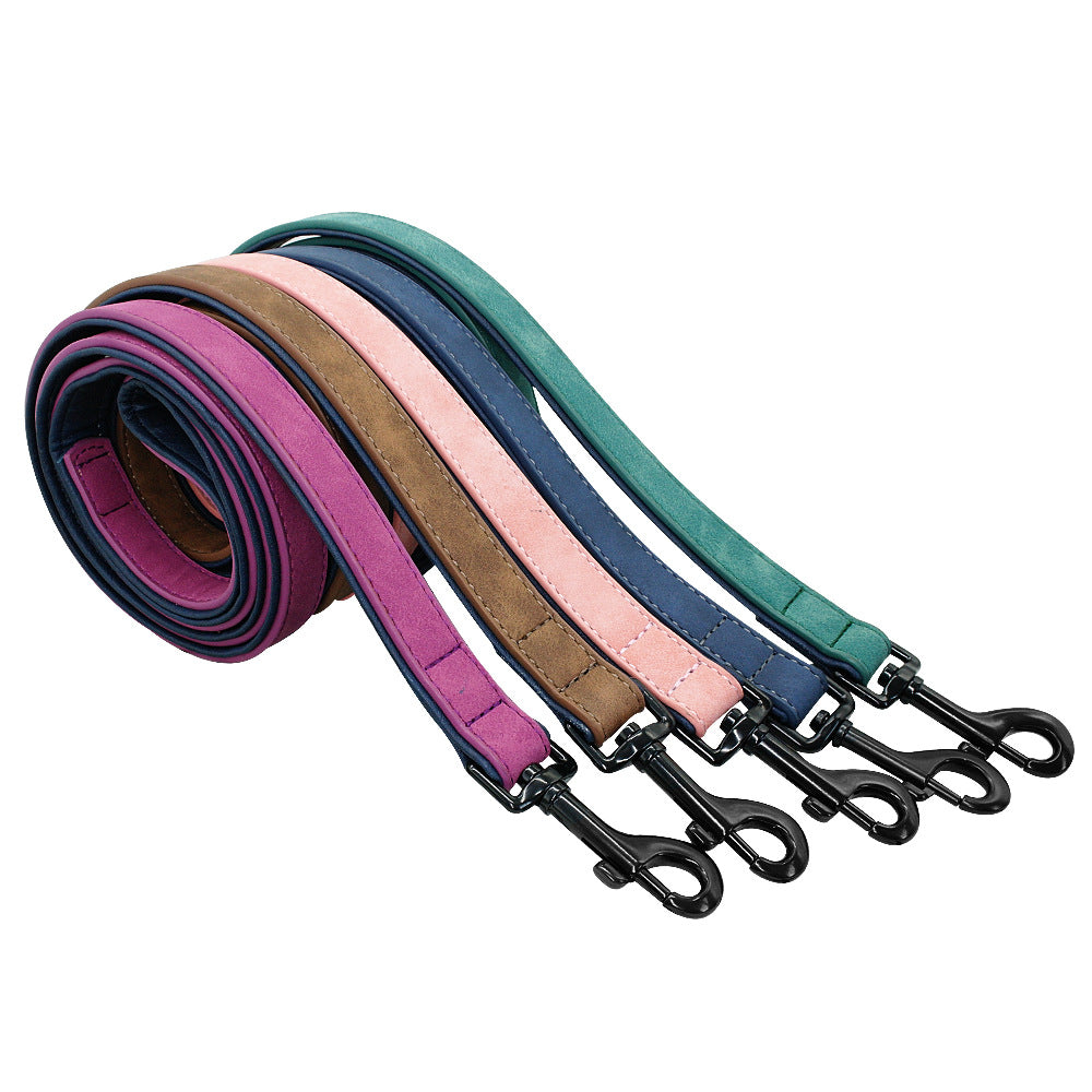 Pull Resistant Leather Pet Leash Durable Traction Tool
