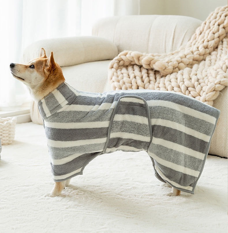 Absorbent Pet Bath Robe Quick Drying Pet Apparel