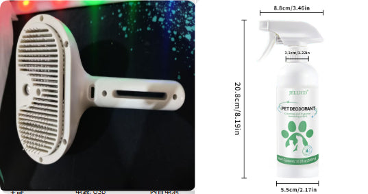 Self Cleaning Pet Hair Remover Brush With Mist Grooming Tool