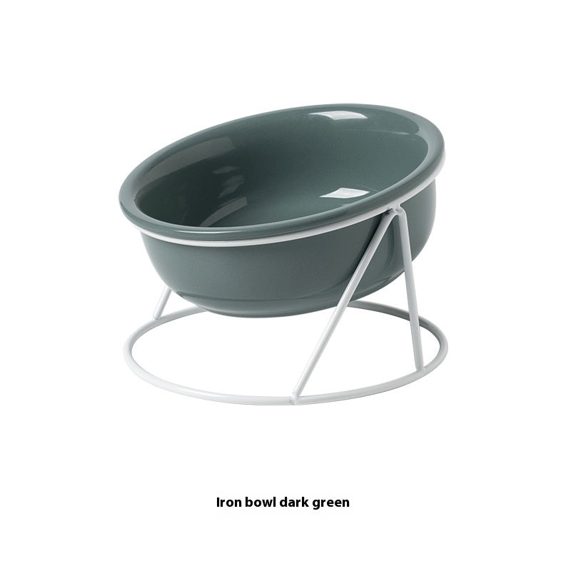 Ceramic Pet Double Feeding Water Bowl Set