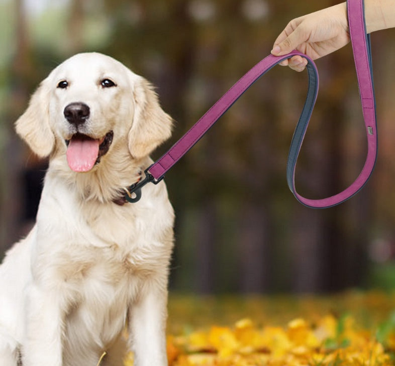 Pull Resistant Leather Pet Leash Durable Traction Tool