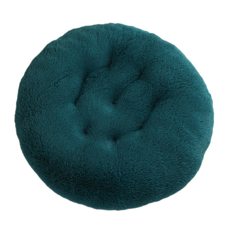 Round Plush Warm Pet Sleep Mat Bed