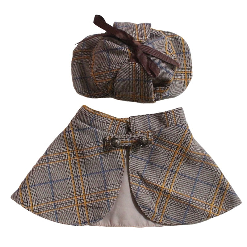 Pet Detective Cloak Hat Costume Funny Outfit Apparel