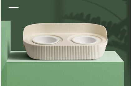 Pet Ceramic Food Bowl Neck Protection Feeding Dish