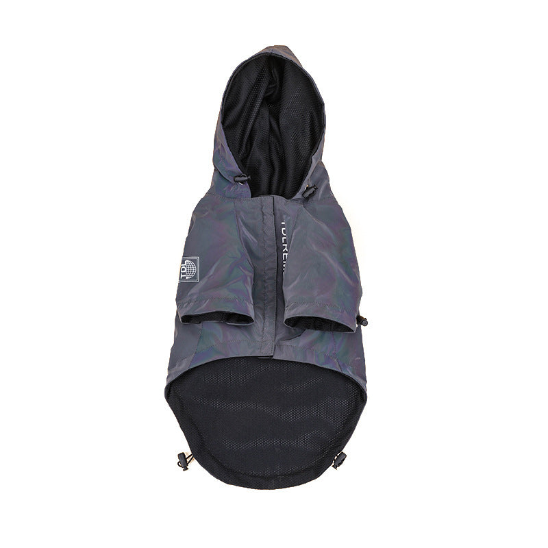 Pet Rainproof Hooded Jacket Small Medium Pet Apparel