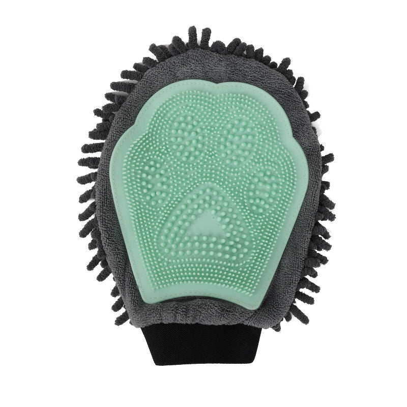 2 In 1 Pet Bathing Grooming Glove Brush Massage Tool