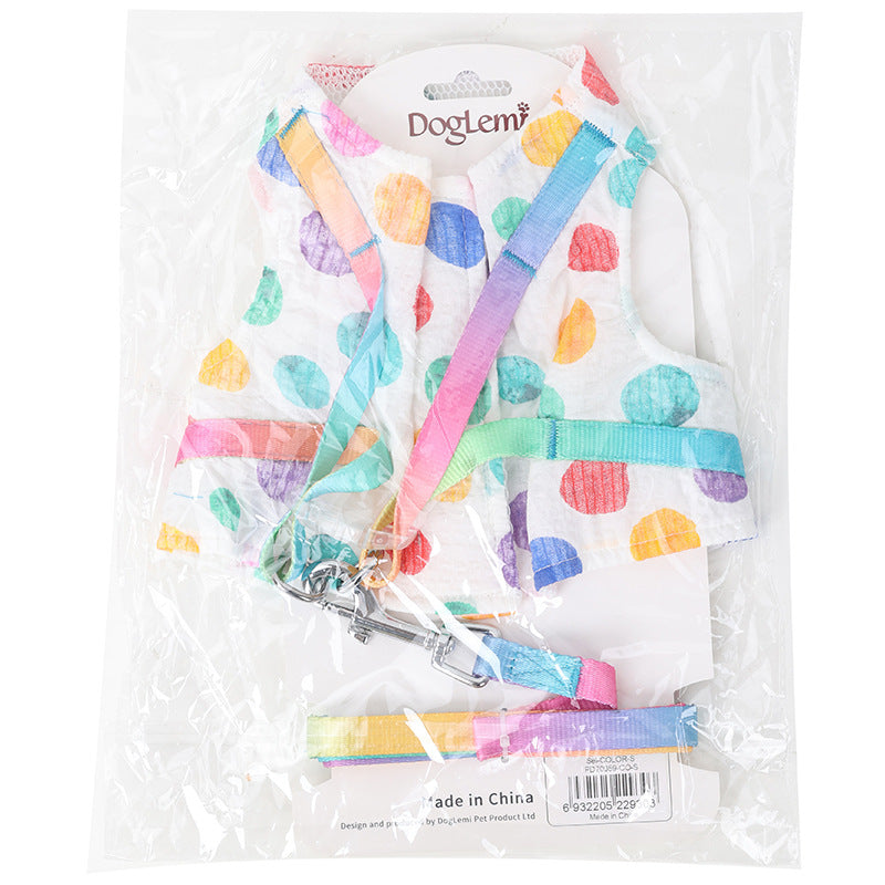 Small Medium Pet Chest Harness Leash Set