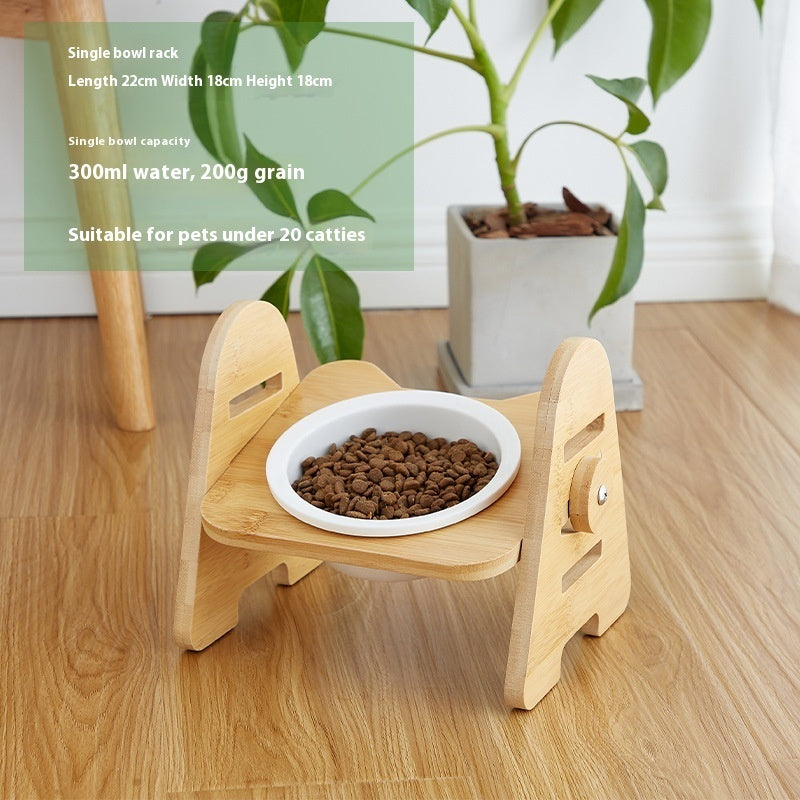 Pet Angled Neck Protection Drinking Bowl Feeding Dish