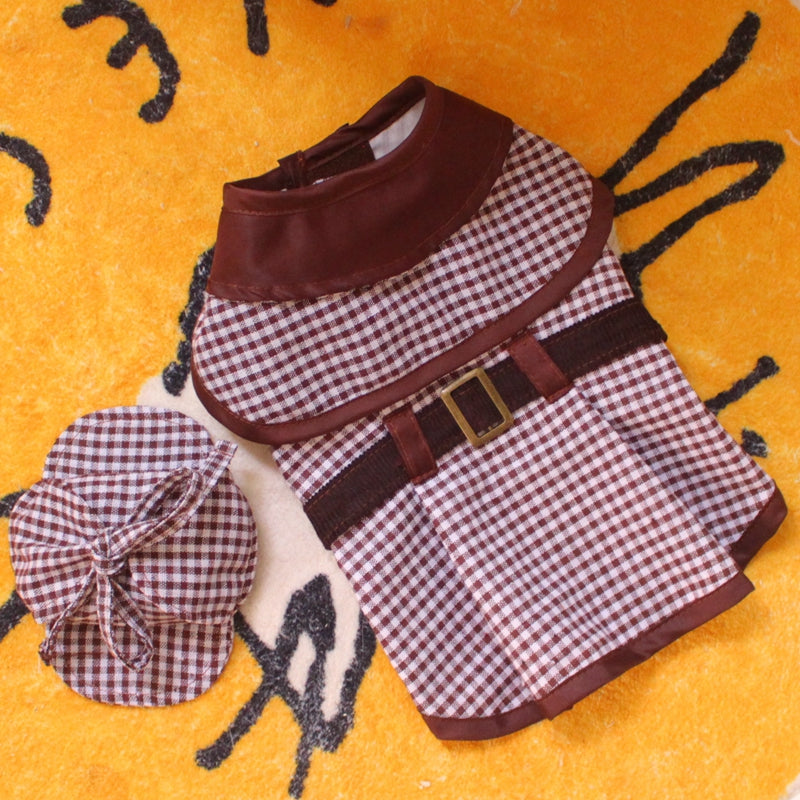 Pet Detective Cloak Hat Costume Funny Outfit Apparel