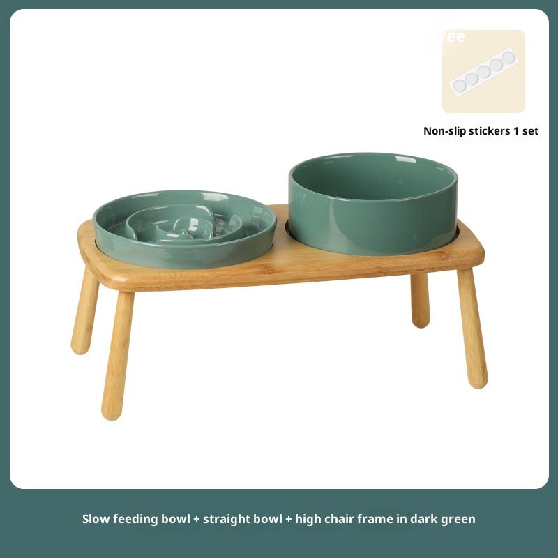 Ceramic Pet Slow Feeding Anti Choking Bowl Feeder