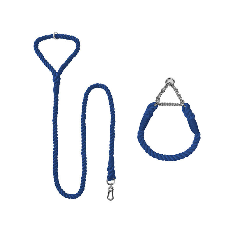 Woven Cotton Pet Leash And Collar Set