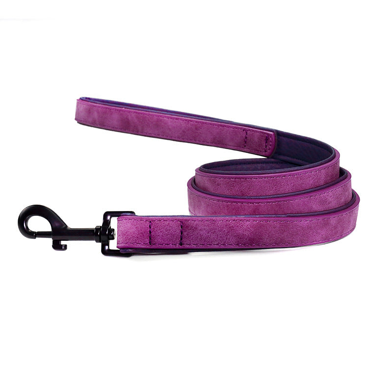 Pull Resistant Leather Pet Leash Durable Traction Tool