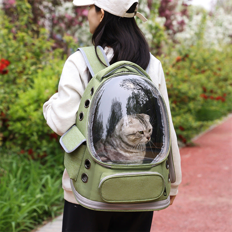 Transparent Space Capsule Pet Backpack Portable Carrier