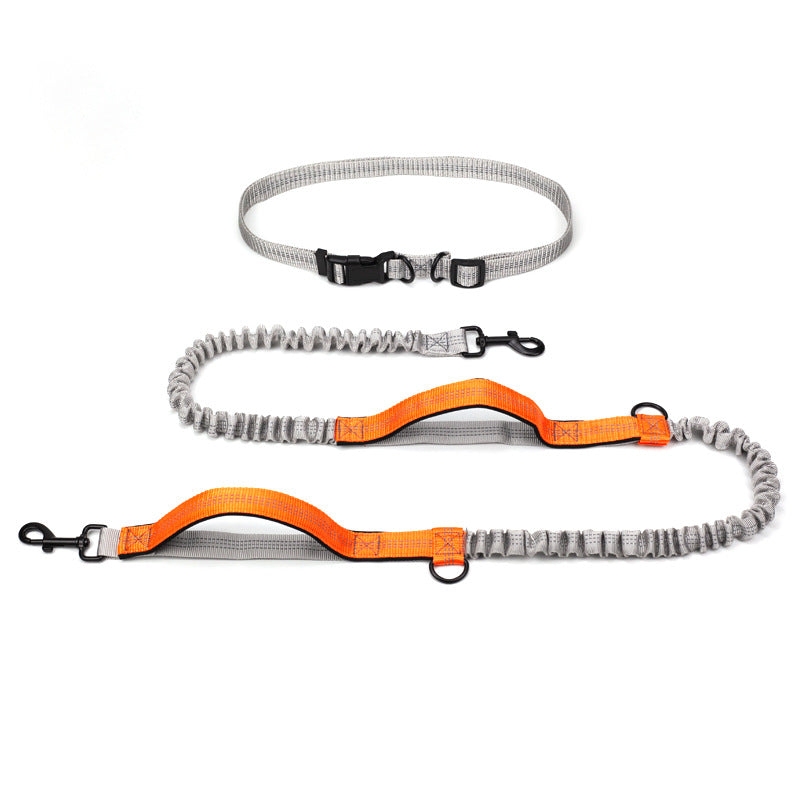 Reflective Telescopic Double Pet Leash Running Lead Rope