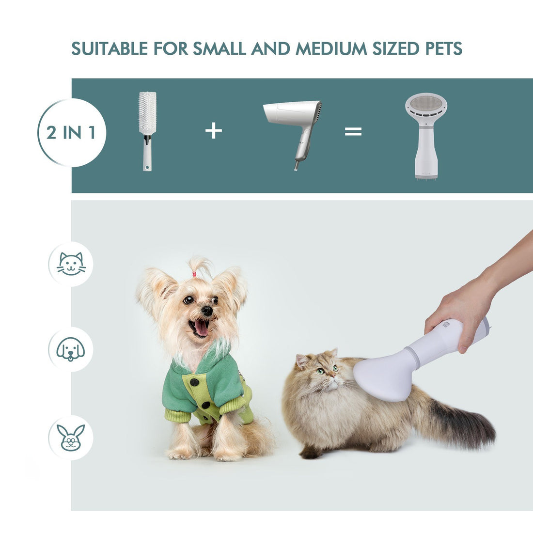 Pet Grooming Dryer Brush Hair Care Tool