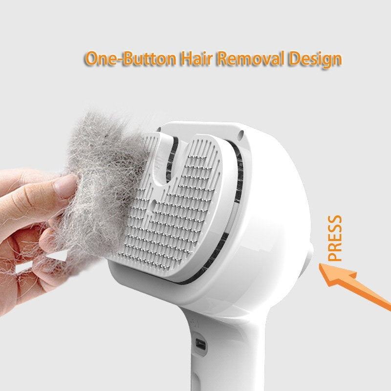 Self Cleaning Pet Hair Remover Brush With Mist Grooming Tool