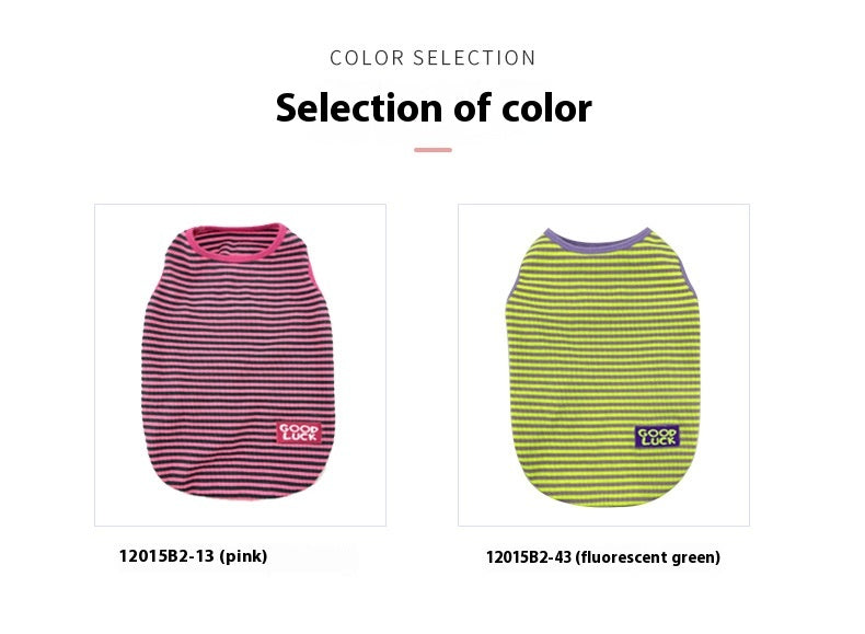 Pet Cool Breathable Striped Vest Summer Apparel Clothing