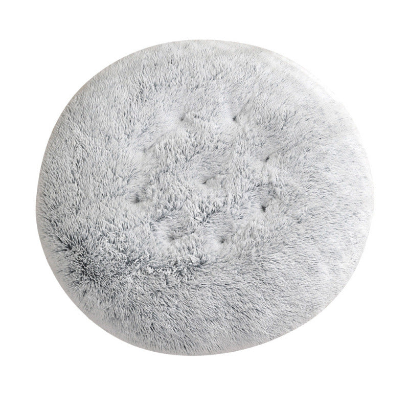 Round Plush Warm Pet Sleep Mat Bed