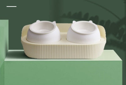 Pet Ceramic Food Bowl Neck Protection Feeding Dish