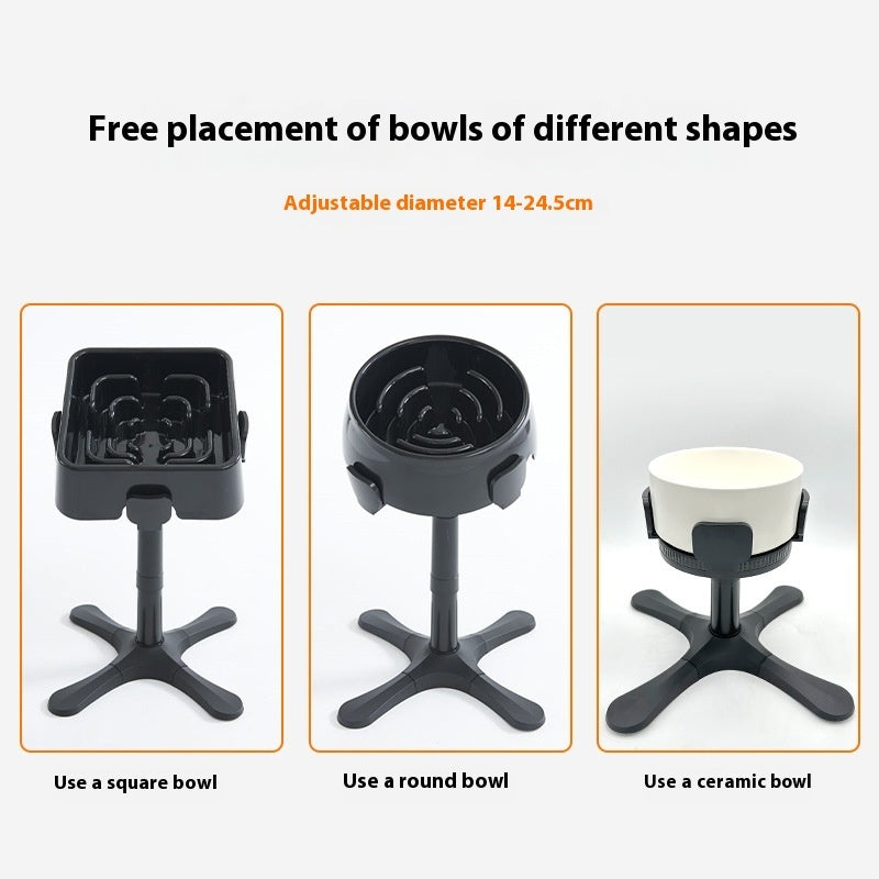 Pet Adjustable Height Anti Tumble Bowl Stand Feeder