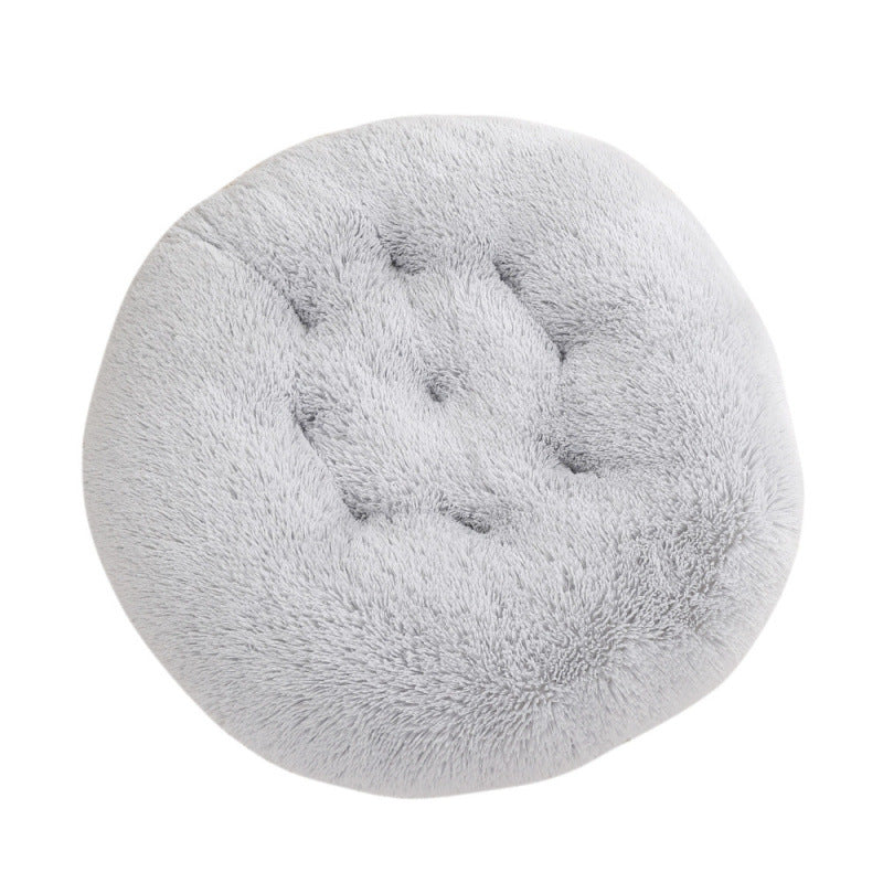 Round Plush Warm Pet Sleep Mat Bed