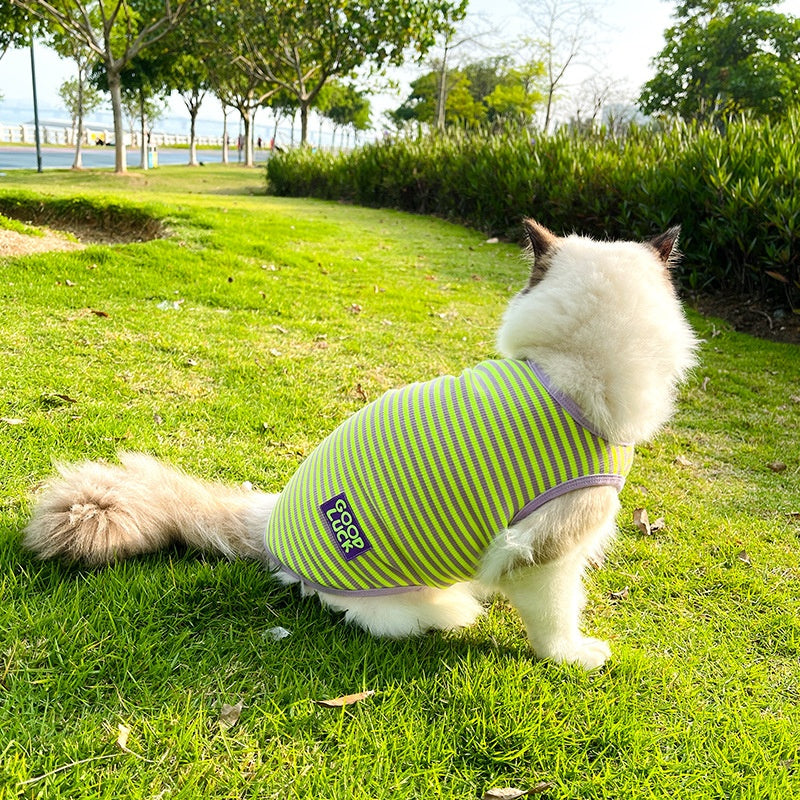 Pet Cool Breathable Striped Vest Summer Apparel Clothing