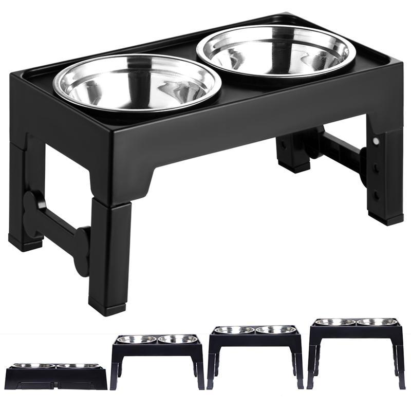 Pet Adjustable Feeding Bowl Neck Protection Anti Spill Bowl
