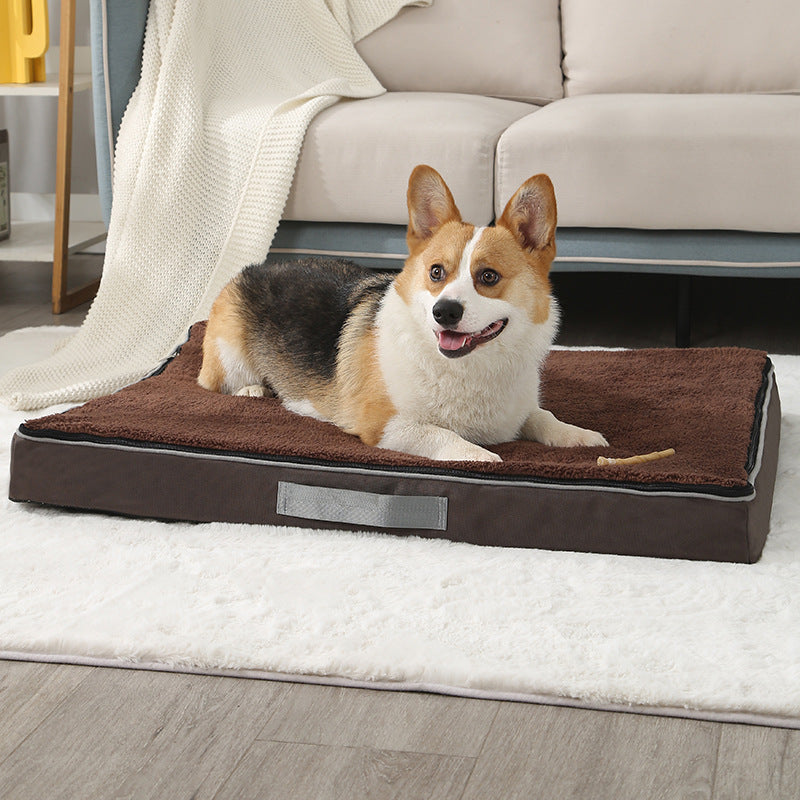 Large Plush Memory Foam Pet Bed Washable NonSlip Mattress