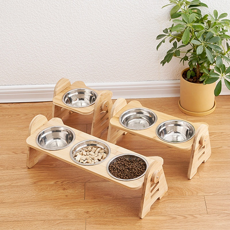 Pet Angled Neck Protection Drinking Bowl Feeding Dish