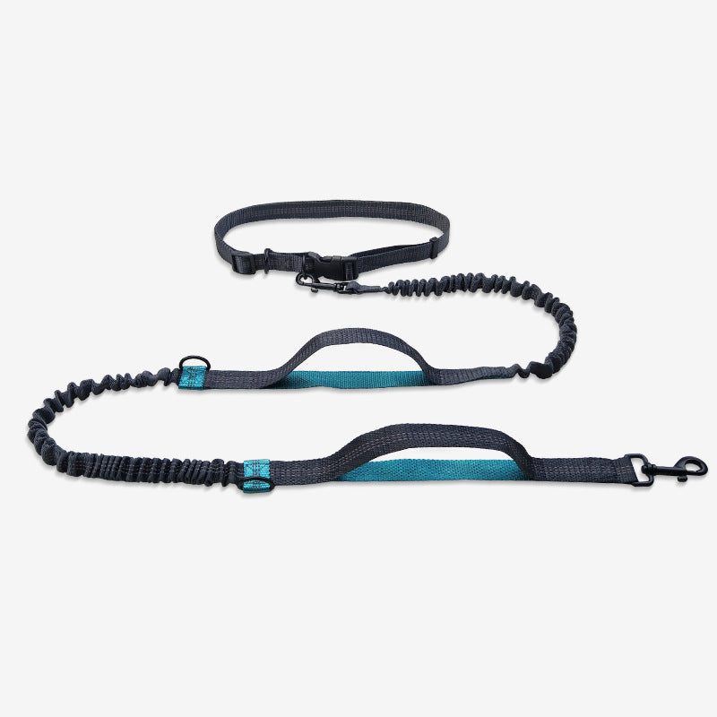 Reflective Telescopic Double Pet Leash Running Lead Rope